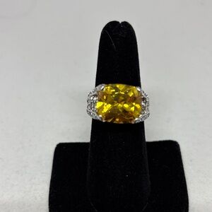 😀 2/$15 Pretty faux yellow sapphire gemstone ring